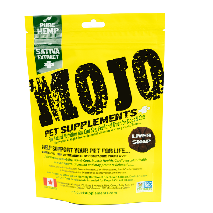Mojo 🍁 Pure Hemp Beef Liver Snaps Pet Supplements