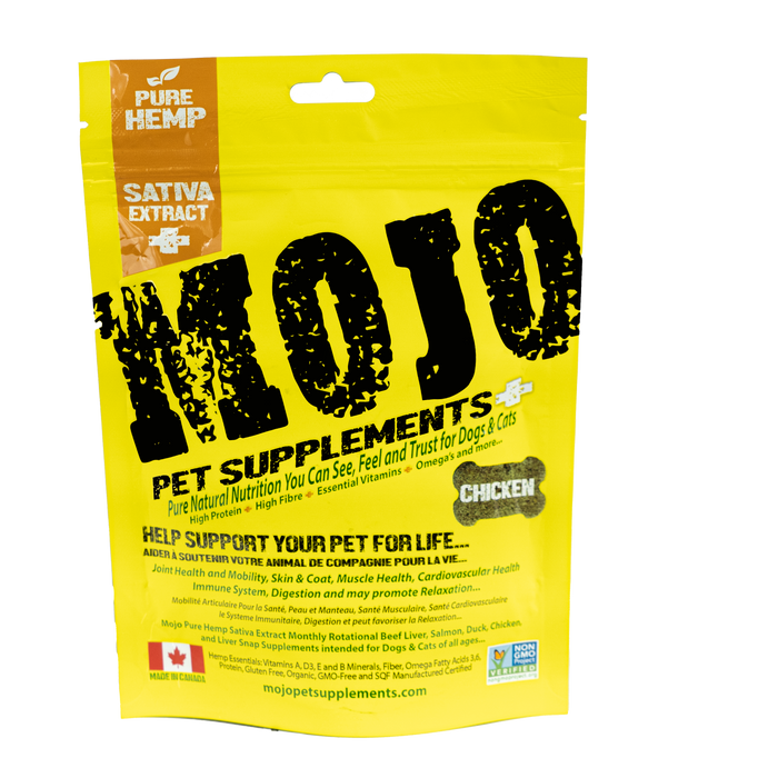 Mojo 🍁 Pure Hemp Chicken Bites with Sativa Extract Pet Supplements