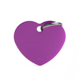 My Family Basic Heart Purple - Engravable ID Tag