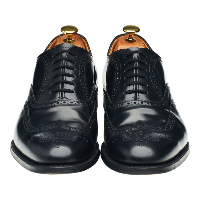 'New York' Black Leather Oxford Brogues UK 8.5 G