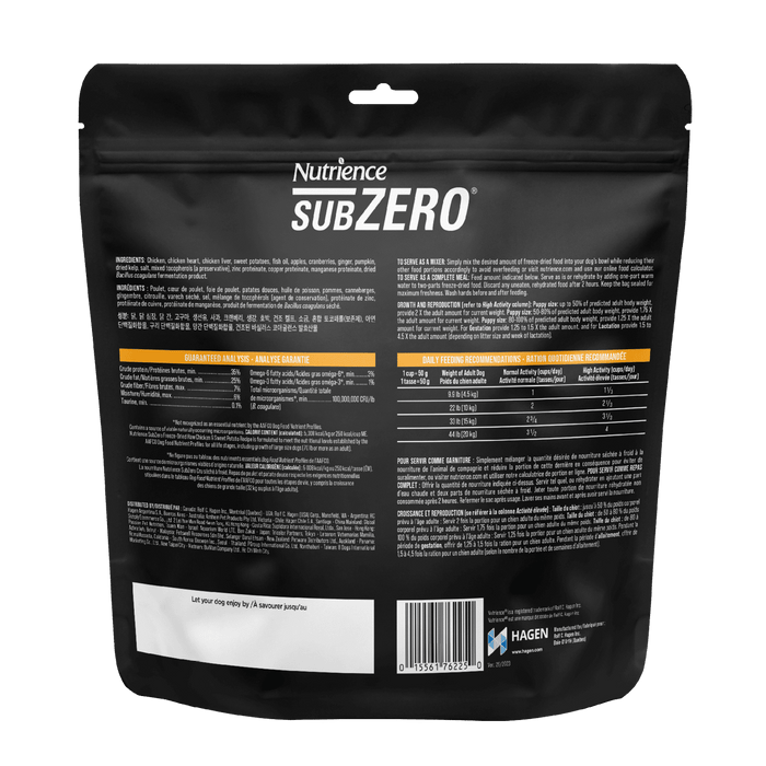 Nutrience🍁SubZero Chicken & Sweet Potato Freeze Dried Raw Dog Food