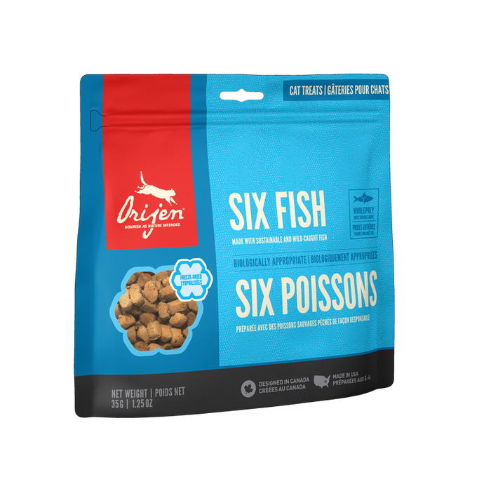 Orijen Freeze Dried Six Fish Cat Treats 35G