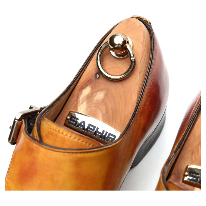'Palermo' Tan Brown Leather Double Monk Strap UK 10 US 11
