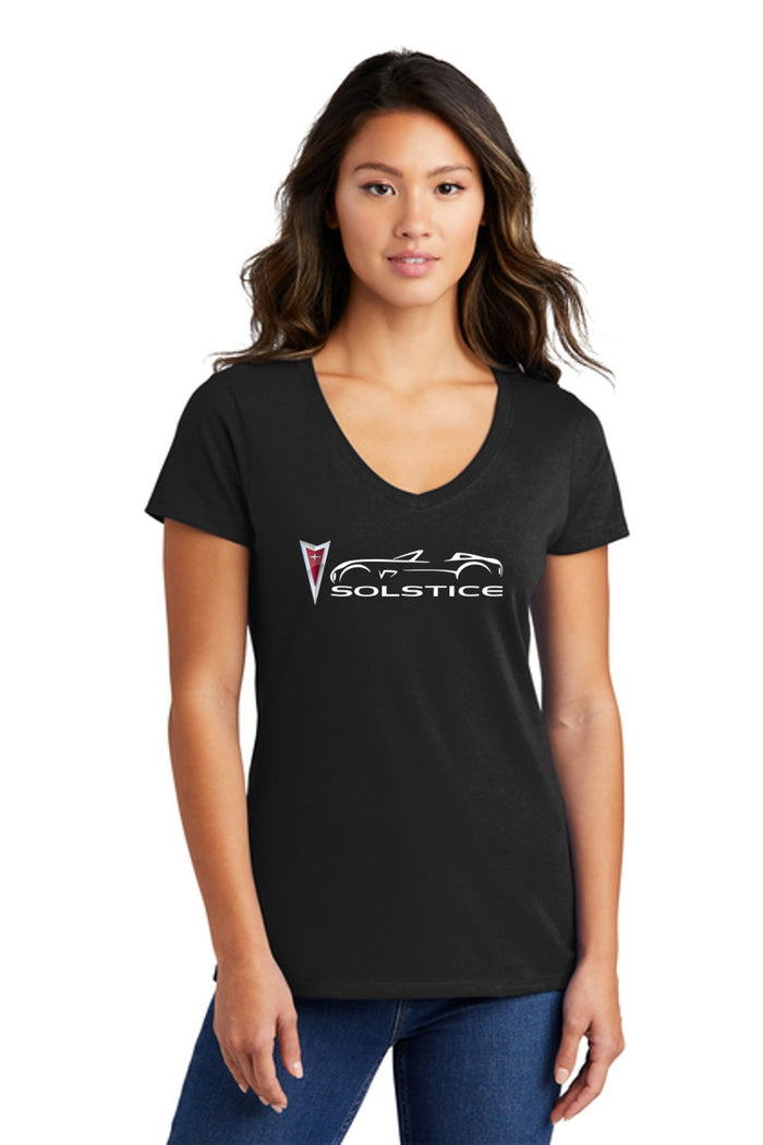Pontiac Solstice ladies short sleeve V-neck Gildan T-shirt