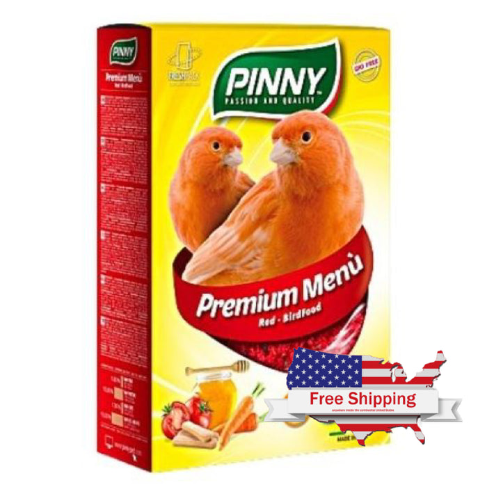 Premium Menu Red (Pinny) Red Bird Food Blend with Probiotics for Birds
