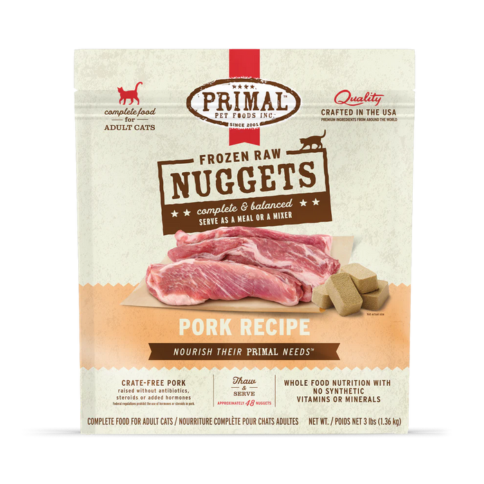 Primal™ Frozen Raw Nuggets Pork Recipe Cat Food 3lb