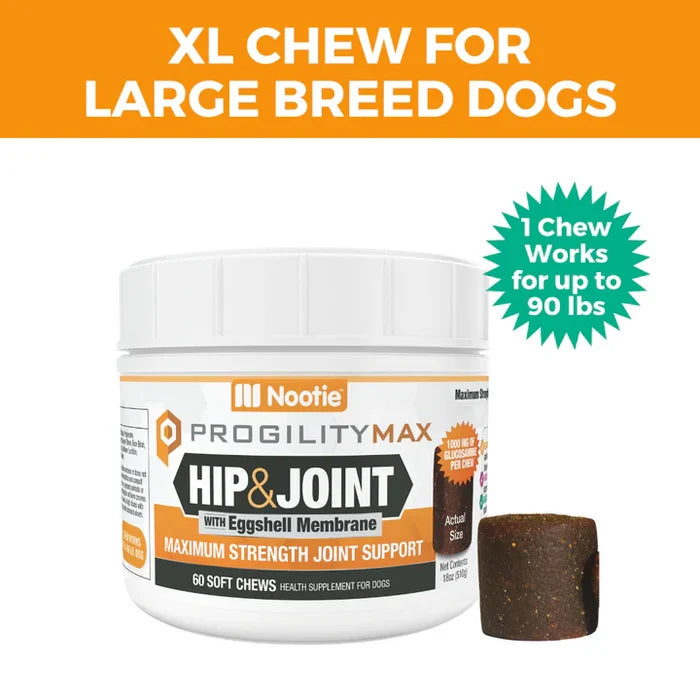 Progility Max Hip & Joint with Eggshell Membrane Chews 60pc