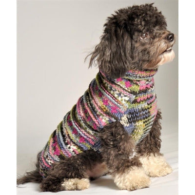 PURPLE WOODSTOCK CABLE KNIT DOG SWEATER - Bones Bizzness