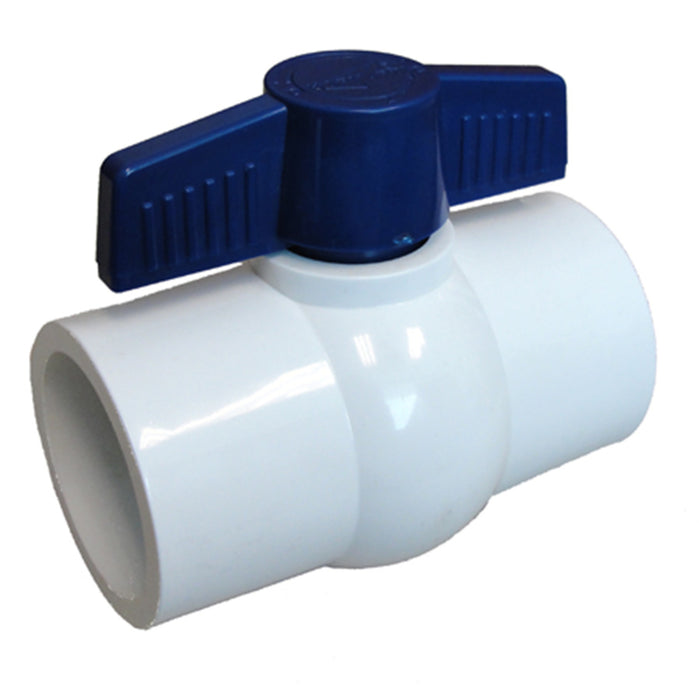 American Granby Ball Valve with Blue Handle, PVC SxS 1-1/2 | VLPBV015SBH"