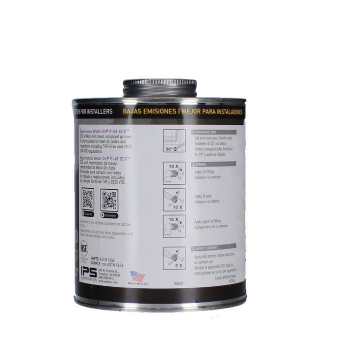 IPS PVC  Primer, 1 Quart Metal Can P-68 Series Low VOC Purple 3