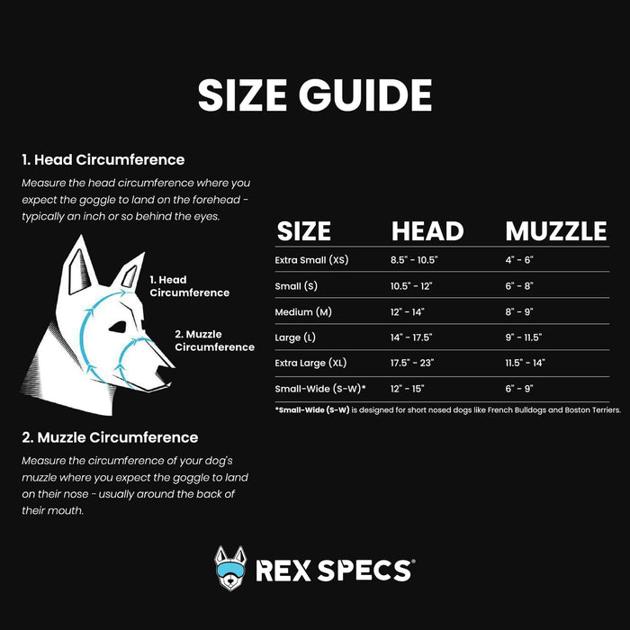 Rex Specs V2 Hurricane Blue Goggles for Dogs