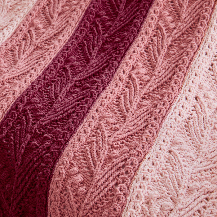 Ribbed Leaves Throw