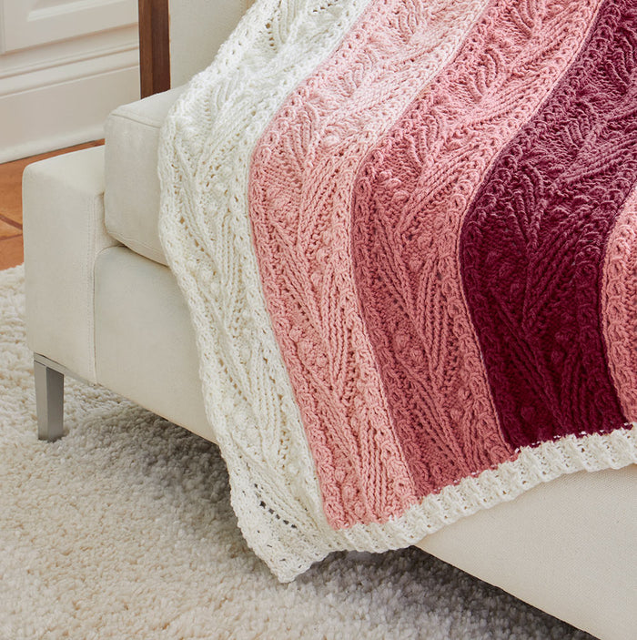 Ribbed Leaves Throw