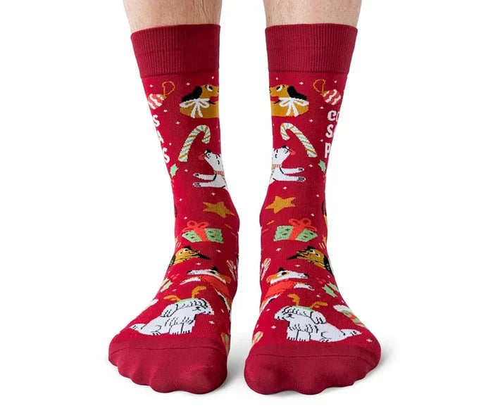 Santa Paws Socks  For Her &  Him 🍁 Uptown Sox Ltd.