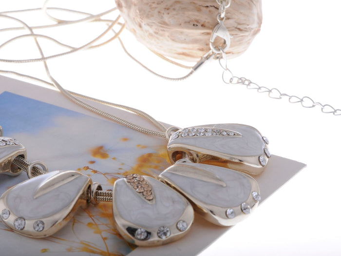 Shell Like Petal Dangling Necklace
