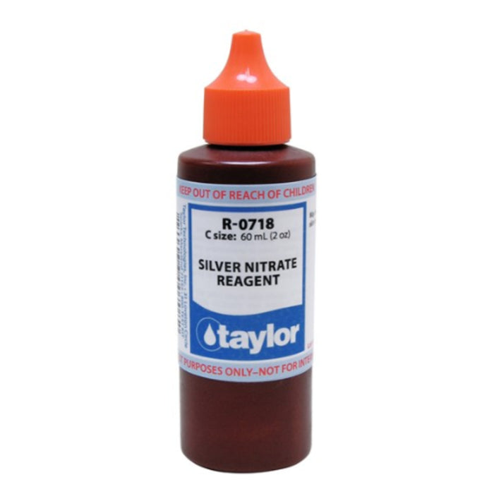 Taylor 2 Oz Silver Nitrate Reagent (10 Ml Sample 1 Drop = 200 Ppm Nacl) Dropper Bottle | R-0718-C