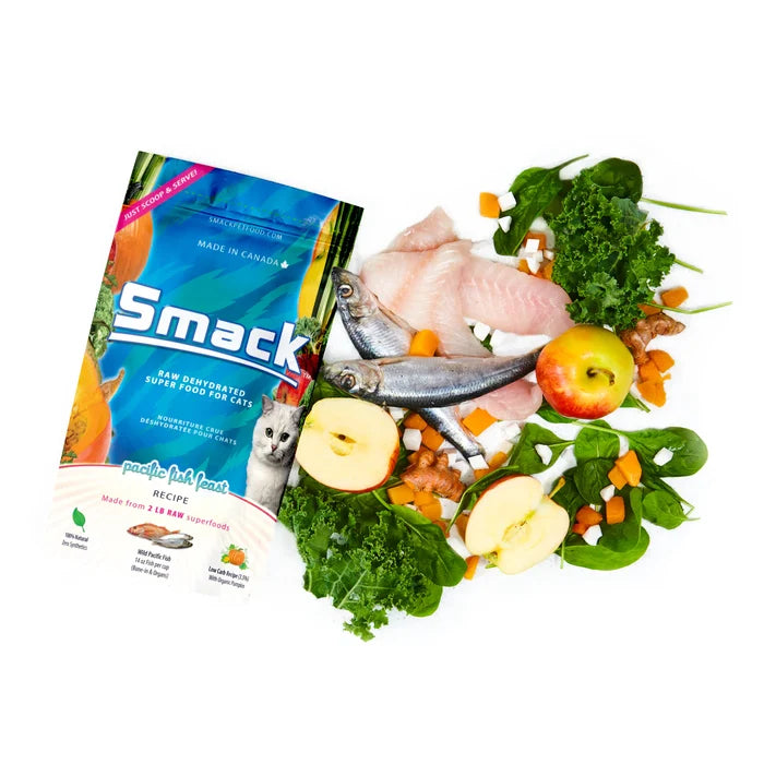 Smack 🍁Pacific Fish Feast Raw Dehydrated Super Food for Cats 210g