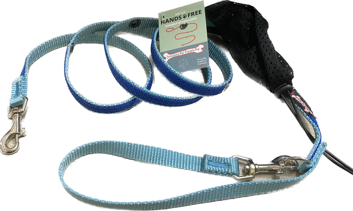 Smoochy Poochy 🍁Ocean Blue & Turquoise 5/8 x 6 Hands Free Leash