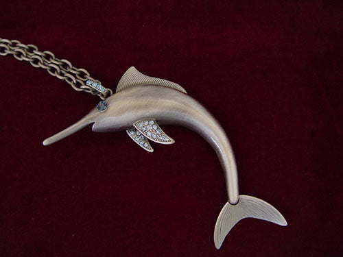 Stunning Jumping Swordfish Necklace Pendant