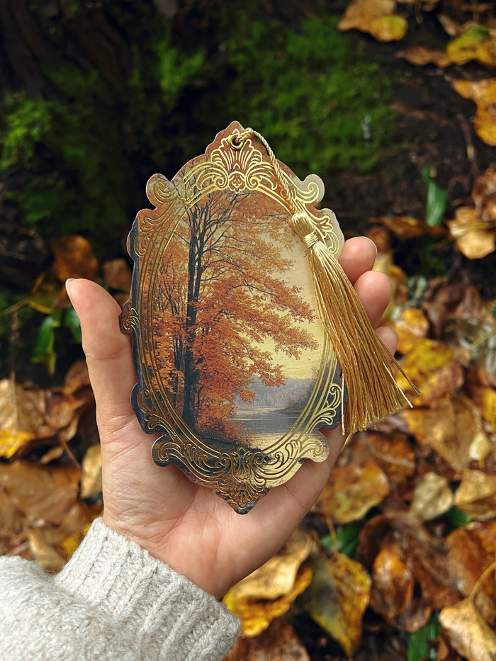 The Bookish Atelier - Autumn Reverie Foil Bookmark | Bookish Romantasy