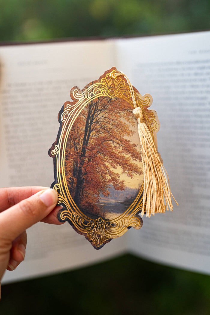 The Bookish Atelier - Autumn Reverie Foil Bookmark | Bookish Romantasy