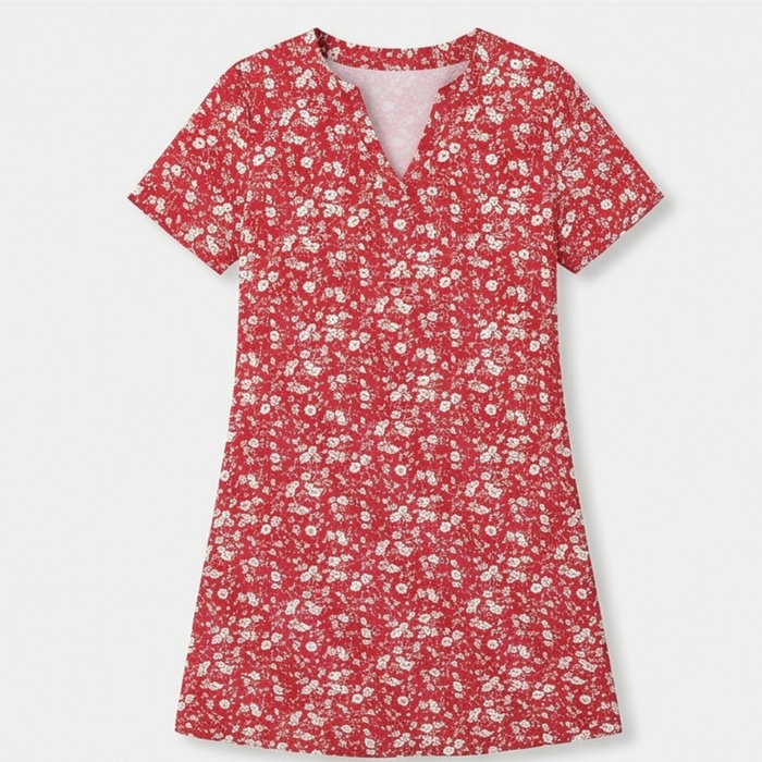 Red Ditsy Floral / S