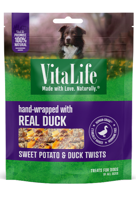 VitaLife Dog Jerky Treats Sweet Potato & Duck Twists