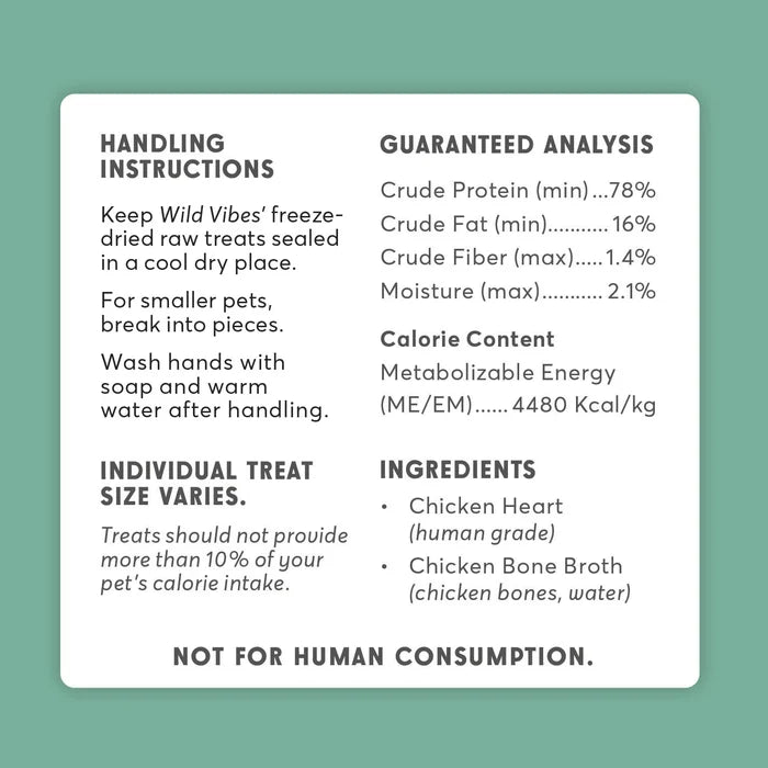 Wild Vibes Treat Co. 🍁Chicken Heart & Bone Broth 68g